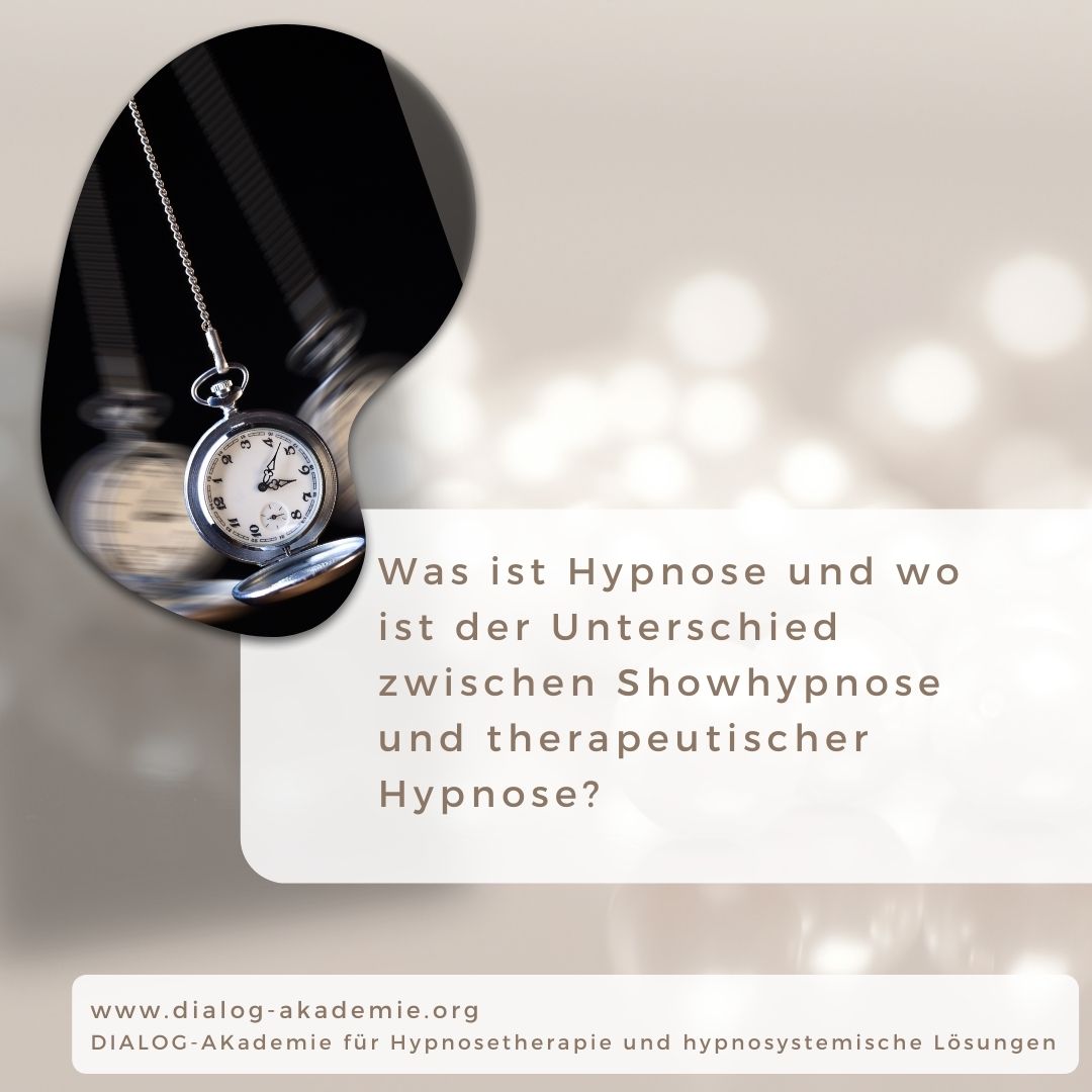 Was ist Hypnose und wo ist der Unterschied zwischen Showhypnose und therapeutischer Hypnose?